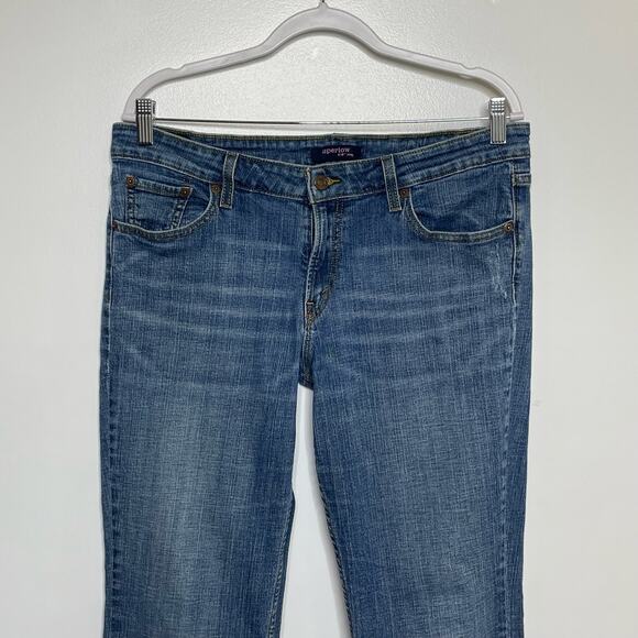 Levi SuperFlow 518 Bootcut Jean Low Rise Denim Whiskers Faded Med Wash Blue 15 M - Picture 3 of 14